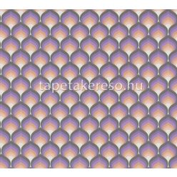   AS Creation Retro Chic vlies, vinyl anyagú fehér, lila, sárga, fekete színű 3d, geometriai retro tapéta