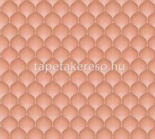 AS Creation Retro Chic vlies, vinyl anyagú narancssárga színű 3d, geometriai retro tapéta