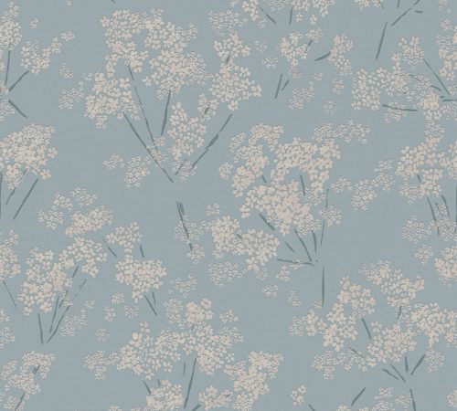 AS Creation Casual Living vlies, habos anyagú türkiz, beige színű virágos modern tapéta