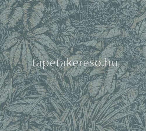 AS Creation Smart Surfaces vlies, vinyl anyagú türkiz, beige színű leveles modern tapéta
