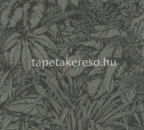 AS Creation Smart Surfaces vlies, vinyl anyagú fekete, barna, zöld színű leveles modern tapéta