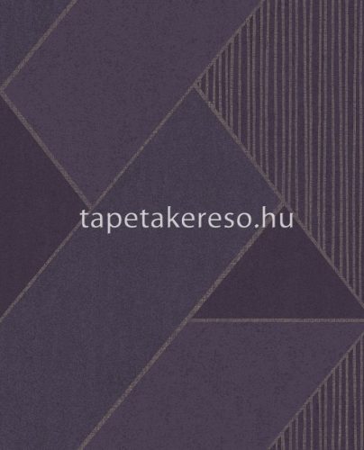 Eijffinger Bold vlies anyagú lila, fekete, arany színű geometriai modern tapéta