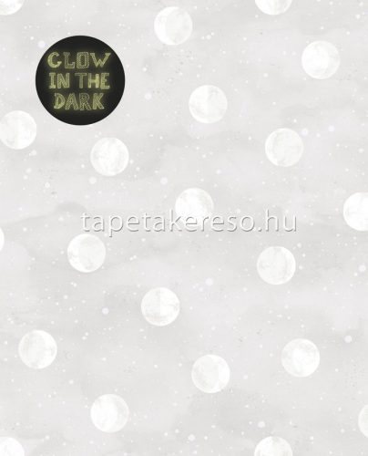 Eijffinger Mini Me vlies anyagú homok, fehér színű bolygós gyerek tapéta