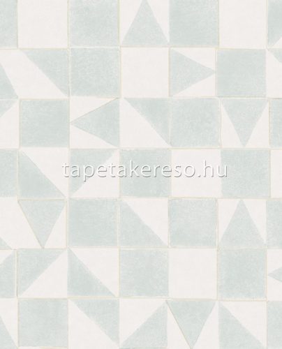 Eijffinger Mini Me vlies anyagú törtfehér, kék, arany színű geometriai gyerek tapéta