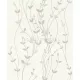 Rasch Deco Style vlies, habos anyagú fehér, beige, szürke színű leveles modern tapéta