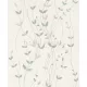 Rasch Deco Style vlies, habos anyagú fehér, zöld, mályva színű leveles modern tapéta