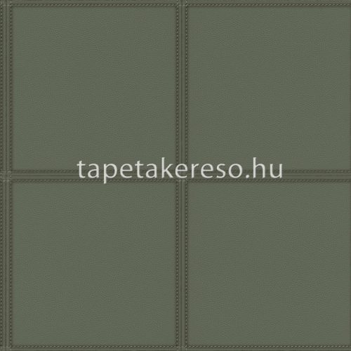 Rasch Club vlies, vinyl anyagú zöld színű bőrhatású, geometriai modern tapéta