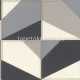 Rasch Club vlies, vinyl anyagú kék, szürke, fehér színű bőrhatású, geometriai modern tapéta