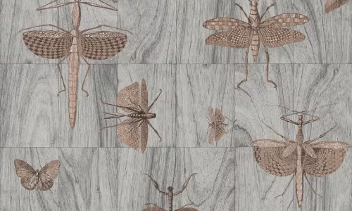 Arte Ligna vlies anyagú rosegold, ezüst, szürke színű állatos modern tapéta