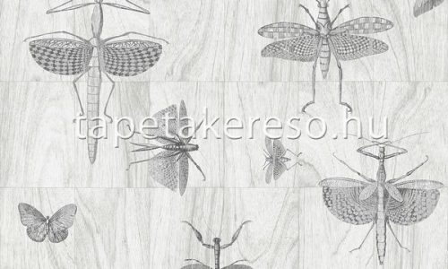 Arte Ligna vlies anyagú szürke, csillámos színű állatos modern tapéta