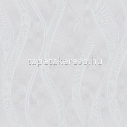 Sintra Sherwood habos, vlies anyagú fehér, gyöngyház színű hullámos retro tapéta