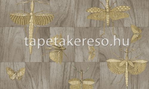 Arte Ligna vlies anyagú arany, szürke színű állatos modern tapéta