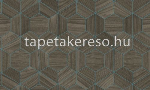 Arte Ligna vlies anyagú szürke, kék színű geometriai modern tapéta