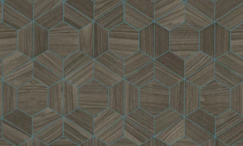 Arte Ligna vlies anyagú szürke, kék színű geometriai modern tapéta