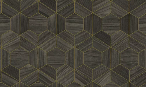 Arte Ligna vlies anyagú szürke, arany színű geometriai modern tapéta