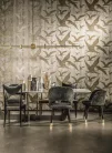 Arte Ligna vlies anyagú arany, szürke színű madaras modern tapéta