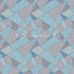   Sintra Sherwood habos, vlies anyagú kék, barna színű geometriai retro tapéta