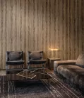 Arte Ligna vlies anyagú barna színű famintás modern tapéta