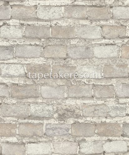 Rasch Factory IV vlies, vinyl anyagú szürke, beige, fehér színű téglamintás modern, indusztriális tapéta