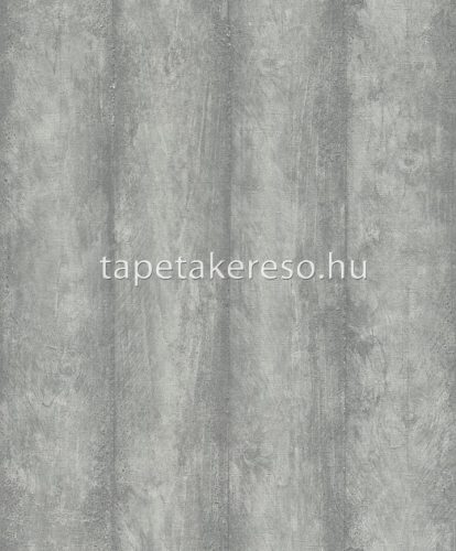 Rasch Factory IV vlies, vinyl anyagú szürke színű csíkos, betonhatású, famintás modern, indusztriális tapéta