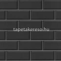   Rasch Rhapsody vlies, vinyl anyagú fekete színű csempe modern, natural tapéta