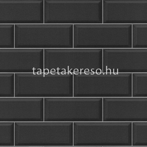 Rasch Rhapsody vlies, vinyl anyagú fekete színű csempe modern, natural tapéta