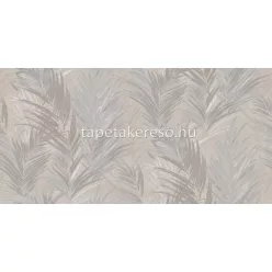   Cristiana Masi Terra vlies, vinyl anyagú beige, szürke, ezüst színű leveles, struktúrált modern tapéta