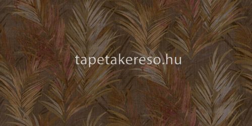 Cristiana Masi Terra vlies, vinyl anyagú barna, rózsaszín, lila, arany, csillámos színű leveles, struktúrált modern tapéta