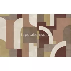   Cristiana Masi Terra vlies, vinyl anyagú keki, mályva, beige, barna, bordó színű geometriai, struktúrált modern tapéta
