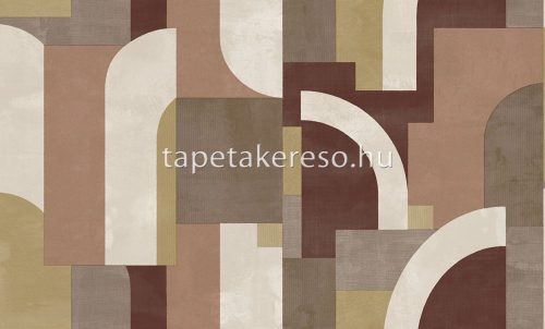 Cristiana Masi Terra vlies, vinyl anyagú keki, mályva, beige, barna, bordó színű geometriai, struktúrált modern tapéta