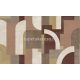 Cristiana Masi Terra vlies, vinyl anyagú keki, mályva, beige, barna, bordó színű geometriai, struktúrált modern tapéta