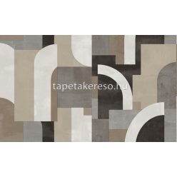   Cristiana Masi Terra vlies, vinyl anyagú beige, barna, szürke, fekete, csillámos színű geometriai, struktúrált modern tapéta