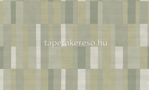 Cristiana Masi Terra vlies, vinyl anyagú zöld, törtfehér színű geometriai, struktúrált modern tapéta