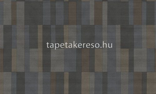 Cristiana Masi Terra vlies, vinyl anyagú kék, barna színű geometriai, struktúrált modern tapéta