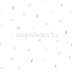   ICH Pippo papír anyagú fehér, rózsaszín, zöld, szürke színű zenés gyerek tapéta