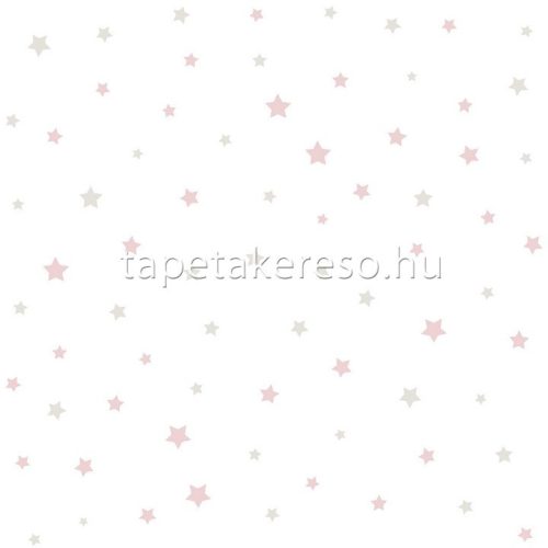 ICH Pippo papír anyagú fehér, beige, rózsaszín színű csillagos gyerek tapéta