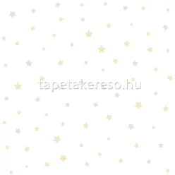   ICH Pippo papír anyagú fehér, sárga, beige színű csillagos gyerek tapéta