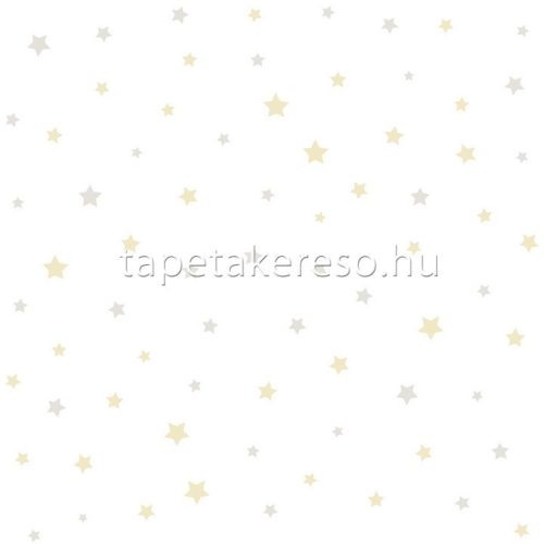 ICH Pippo papír anyagú fehér, sárga, beige színű csillagos gyerek tapéta