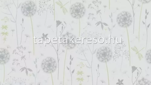 Sintra Evora vlies, vinyl anyagú szürke, sárga, csillámos színű virágos modern tapéta