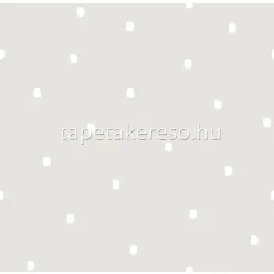   ICH Pippo papír anyagú beige, fehér színű pöttyös gyerek tapéta