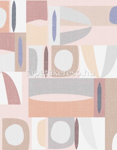 Marburg Gallery vlies, vinyl anyagú barna, beige, szürke, kék, fehér színű absztrakt, geometriai modern poszter