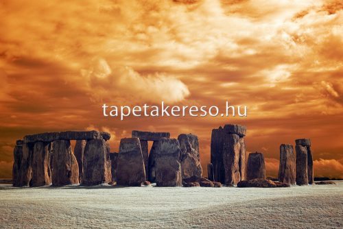 AS Creation XXL Wallpaper 2. vlies anyagú narancssárga, szürke, zöld színű stone henge modern poszter