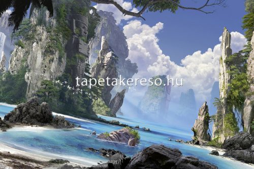 AS Creation XXL Wallpaper 2. vlies anyagú kék, szürke, fehér, zöld színű tájkép modern poszter