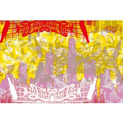   Architects Paper AP Digital vlies anyagú sárga, piros, rózsaszín, szürke, zöld színű absztrakt, feliratos modern poszter