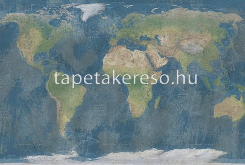 Architects Paper AP Digital 2 vlies anyagú kék, zöld, barna színű térkép modern poszter