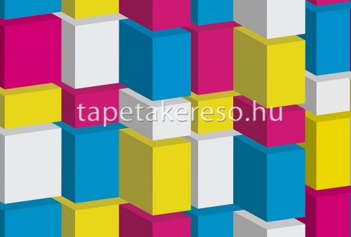 Architects Paper AP Digital 2 vlies anyagú szürke, pink, zöld, kék színű geometriai, 3d modern poszter