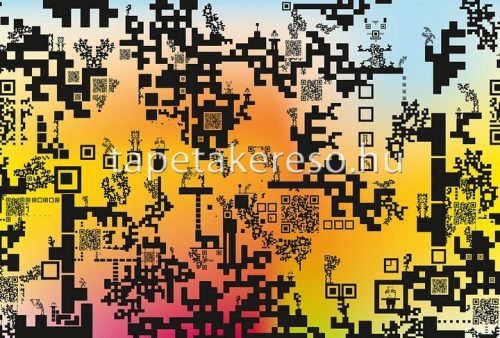 Architects Paper AP Digital 2 vlies anyagú fekete, sárga, narancssárga színű absztrakt modern poszter