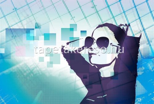 Architects Paper AP Digital 2 vlies anyagú fehér, türkiz, lila színű rajz modern poszter