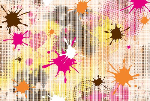 Architects Paper AP Digital 2 vlies anyagú fehér, szürke, barna, pink színű foltos modern poszter