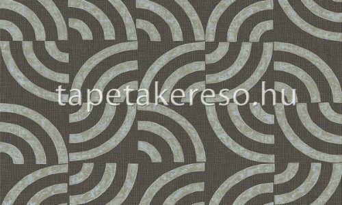 Arte Revera vlies anyagú szürke, zöld, csillámos színű geometriai modern tapéta